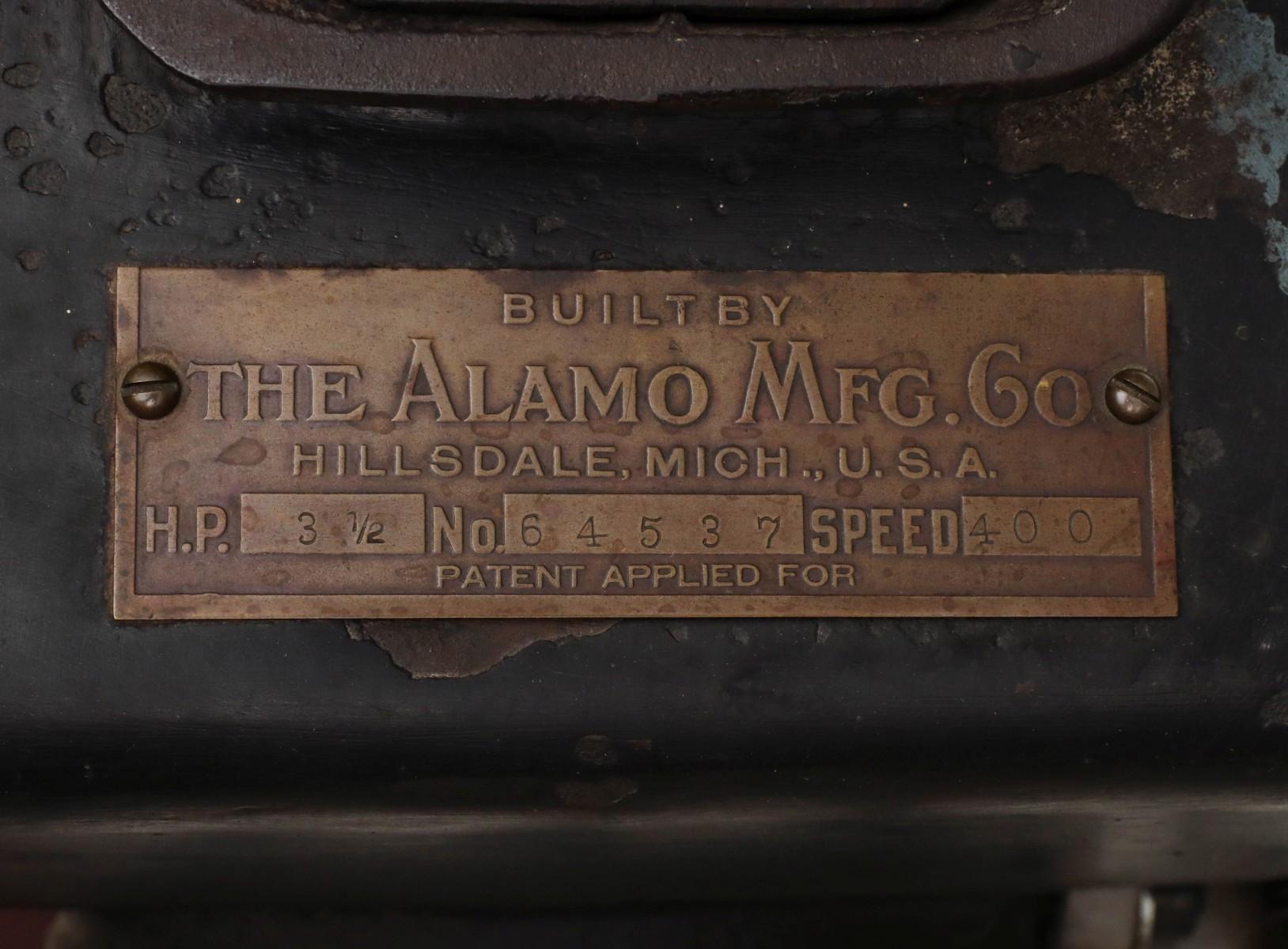 AN ALAMO MFG 3-1/2 HORSEPOWER HIT-AND-MISS ENGINE