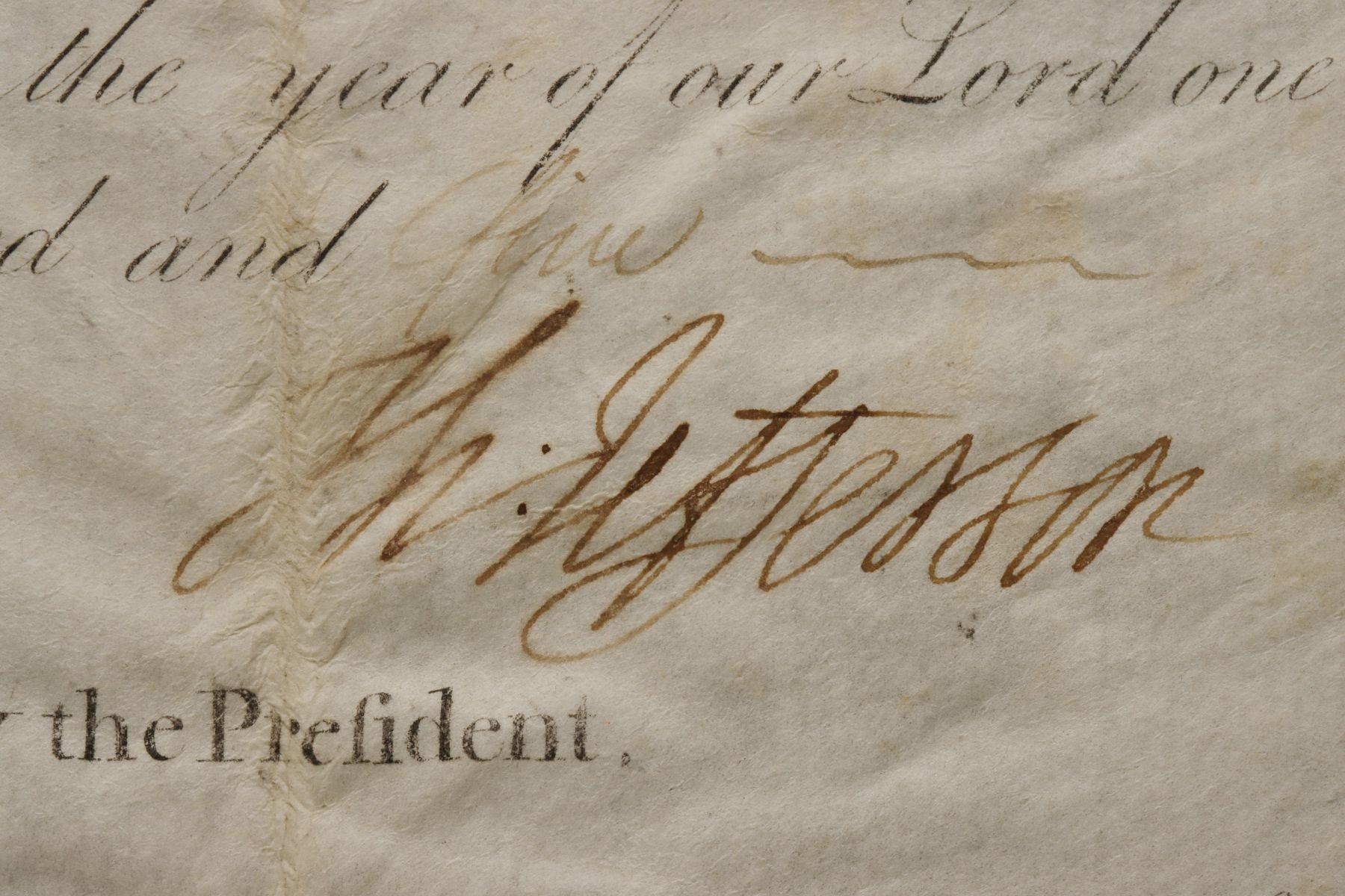 AN 1805 SHIP PASSPORT SIGNED BY JEFFERSON & MADISON