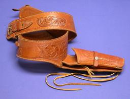Mexican Hand-Tooled Leather Cowboy Rig (WRM)