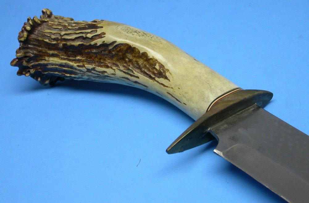 Custom Master Knifesmith Stag-Gripped Bowie Knife (DSA)