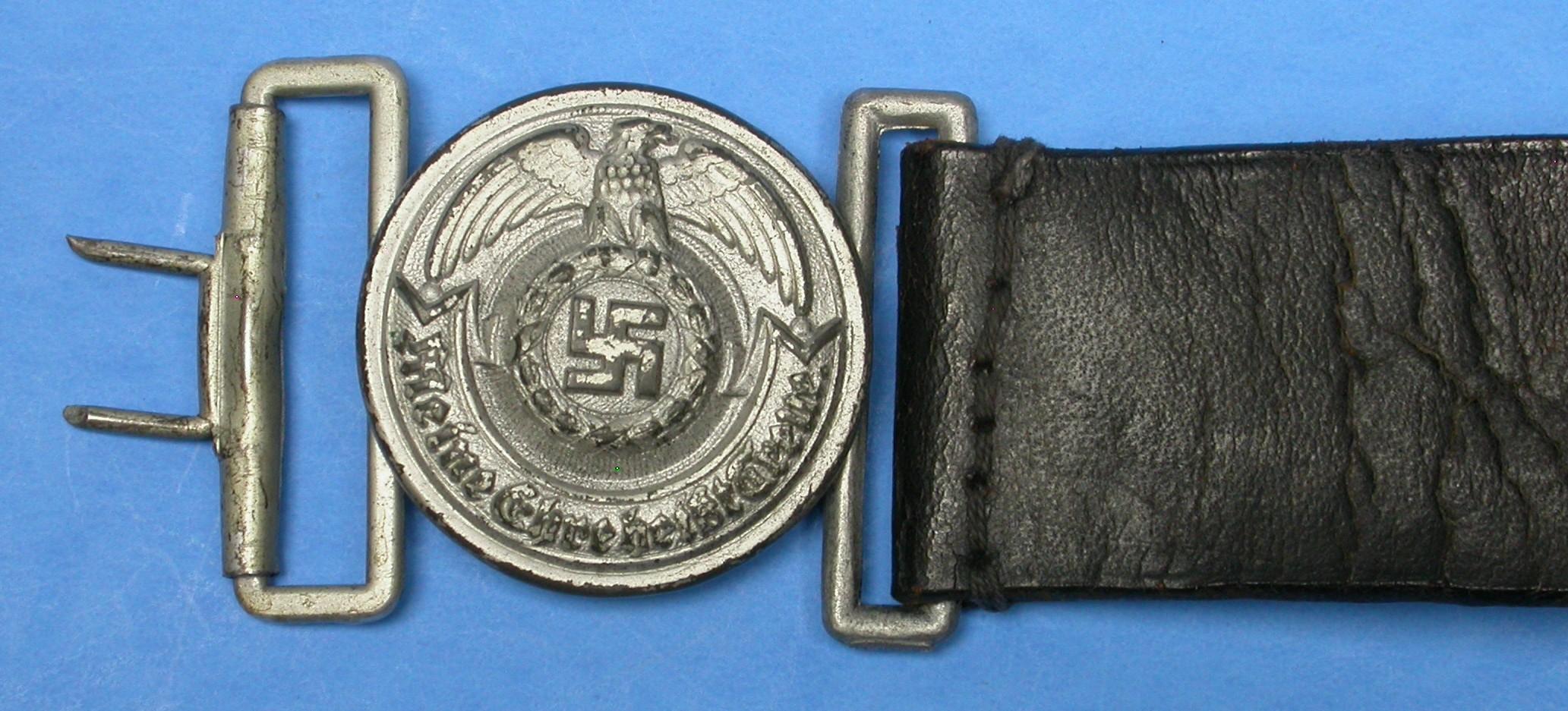 German SS WWII Officer Belt-Buckle & Belt (BA)