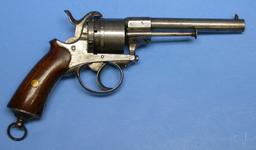 Civil War era Belgian 9mm Pin-fire Double-Action Revolver - Antique - no FFL needed (BTB)