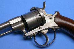 Civil War era Belgian 9mm Pin-fire Double-Action Revolver - Antique - no FFL needed (BTB)