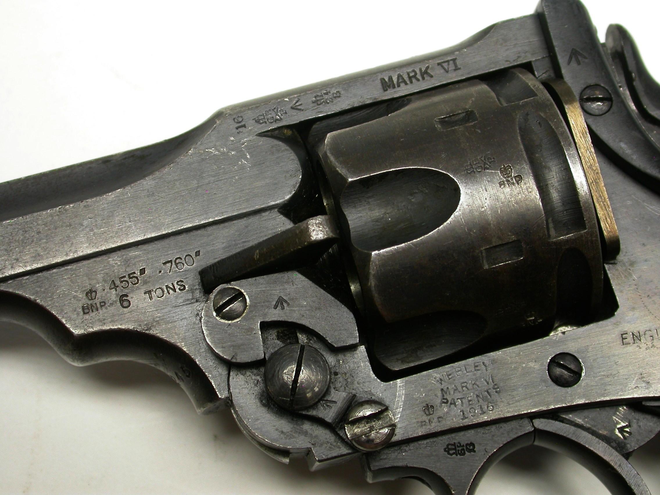 British Military WWI era Web0ley MK-VI .45 ACP Double-Action Revolver - FFL # 243245 (RH1)