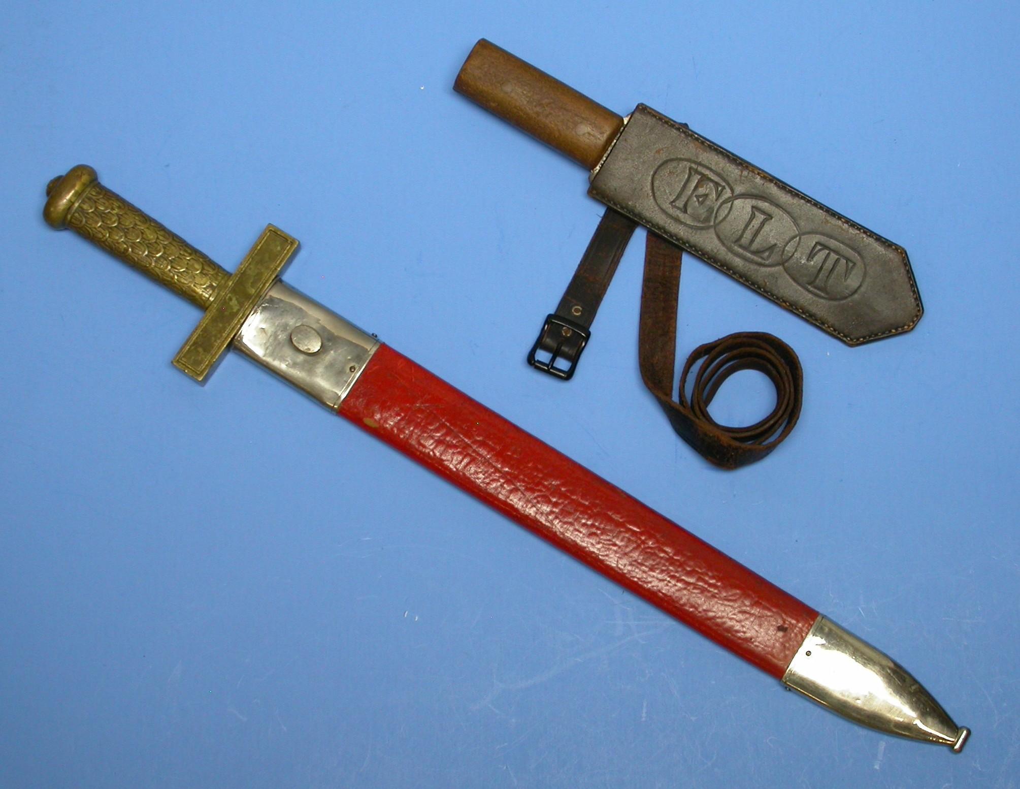 French Ecole De Mars style Militairy Cadet Short Sword & Theatrical Knife (CPD)