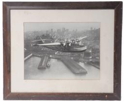 Framed Vintage Photograph of the Pan-American "China Clipper" Flying Boat (A)