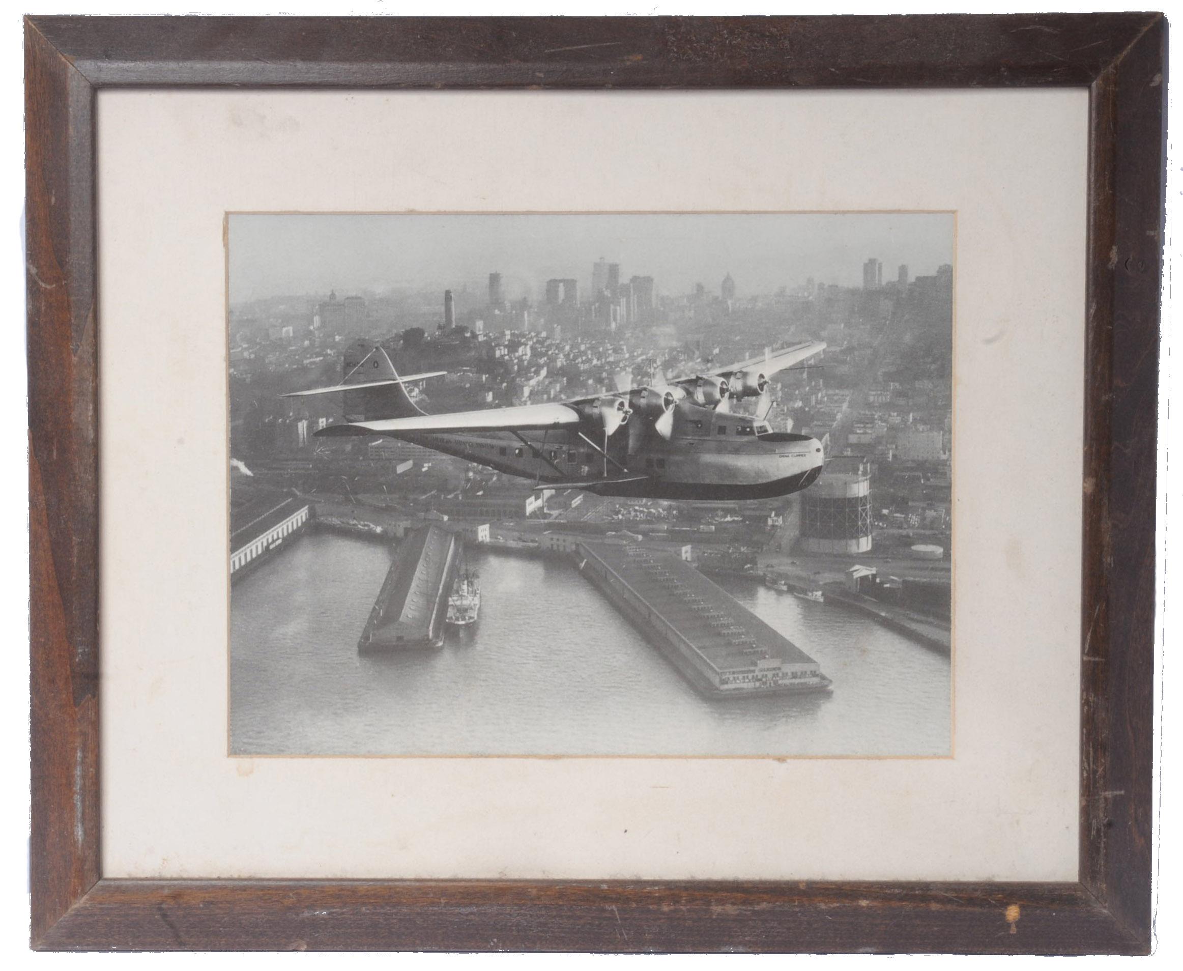 Framed Vintage Photograph of the Pan-American "China Clipper" Flying Boat (A)