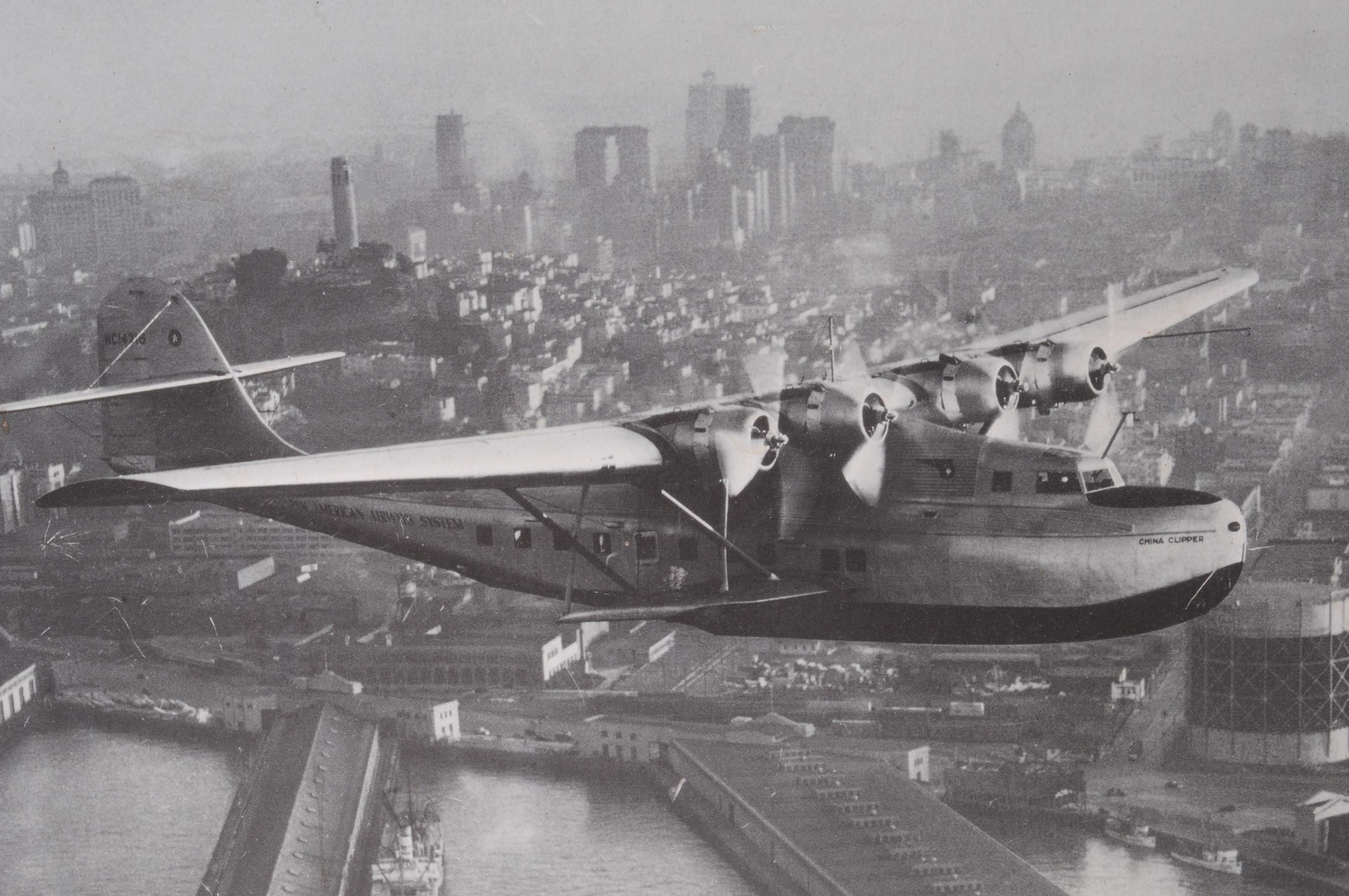 Framed Vintage Photograph of the Pan-American "China Clipper" Flying Boat (A)