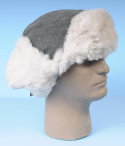 German Military WWII Winter Issue Fur Fatigue Hat (A)