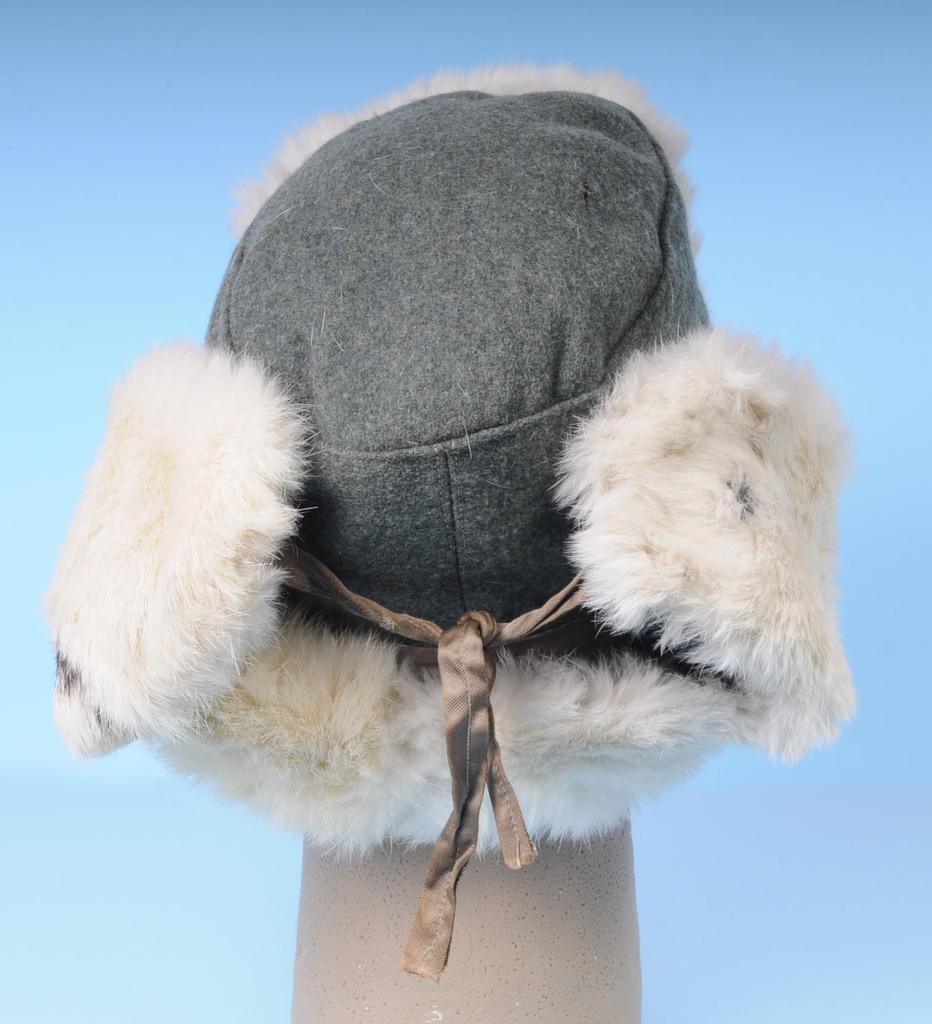 German Military WWII Winter Issue Fur Fatigue Hat (A)