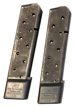 Two Chip McCormick "Power 10" M1911 .45 ACP Extended Magazines (ALH))