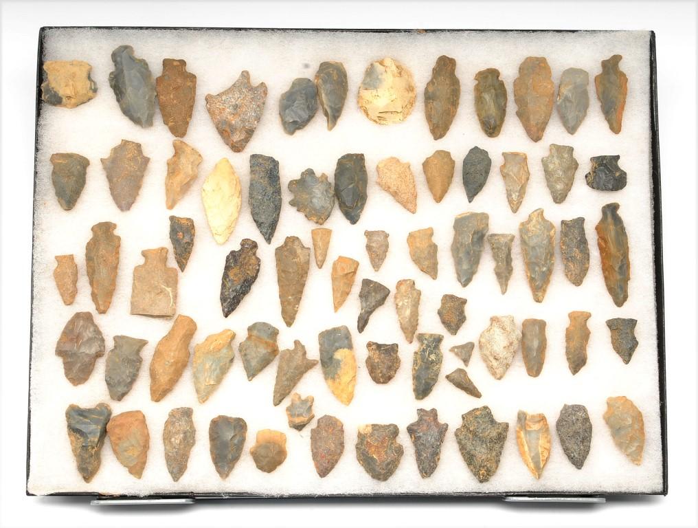 Large Group Lot of Native American Projectile Points (CPD)