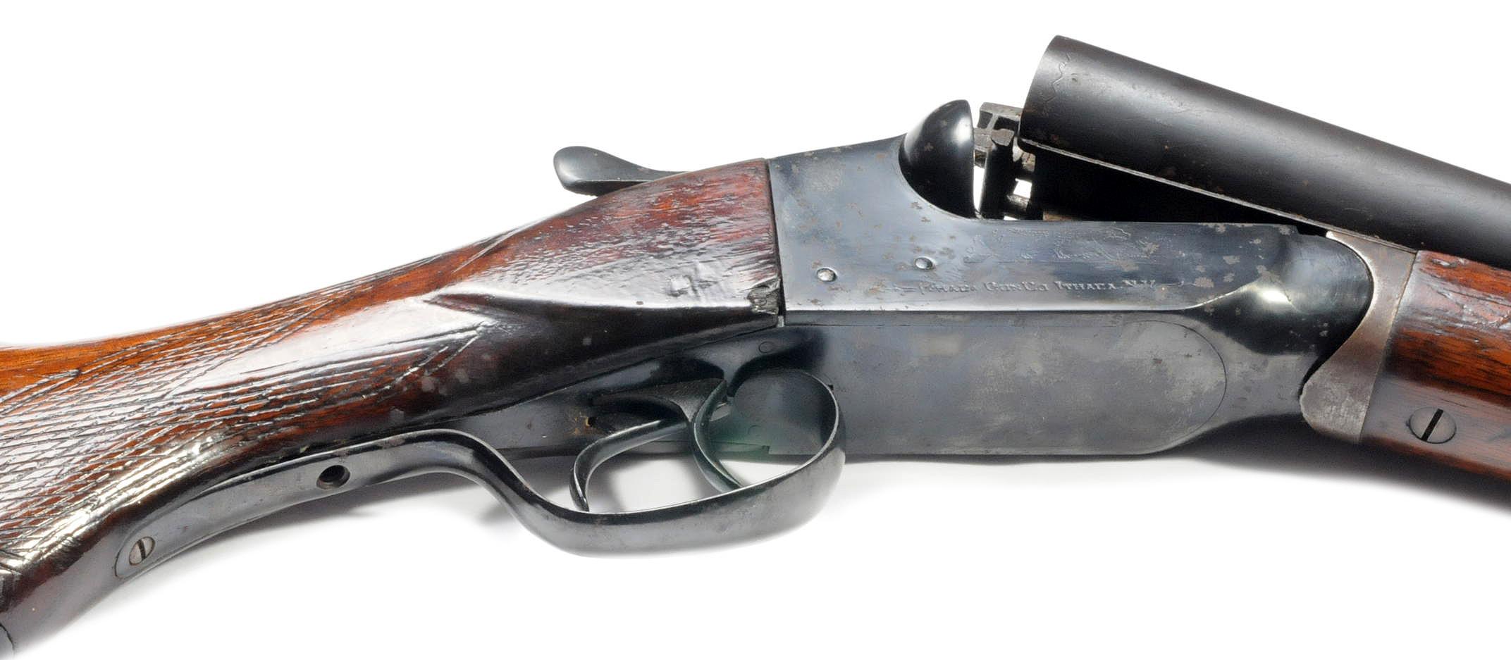 Ithaca Double Barreled 12 GA shotgun.  FFL # 379146 (DHR 1)