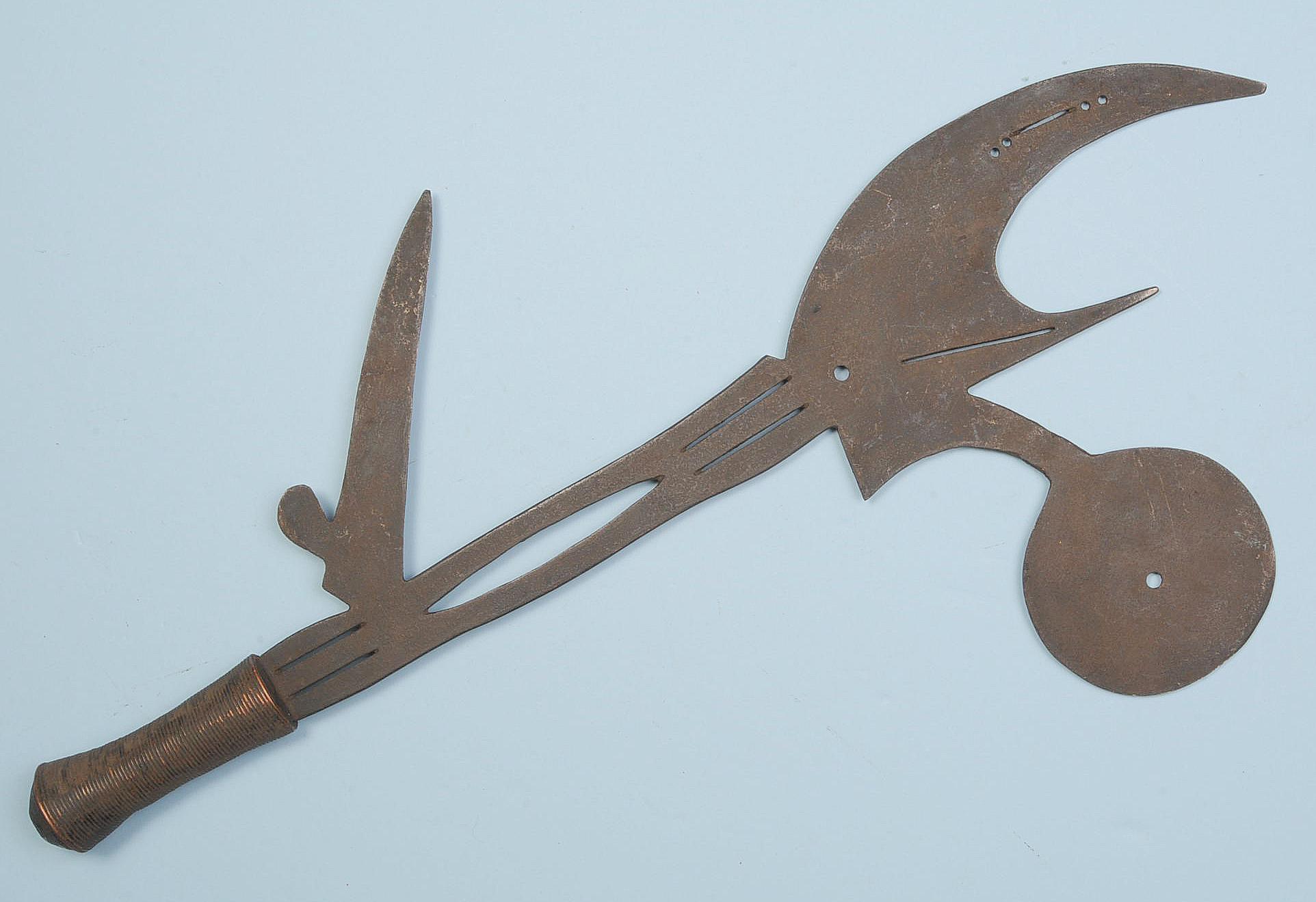 African Congo Tribal Kota Throwing Axe (A)