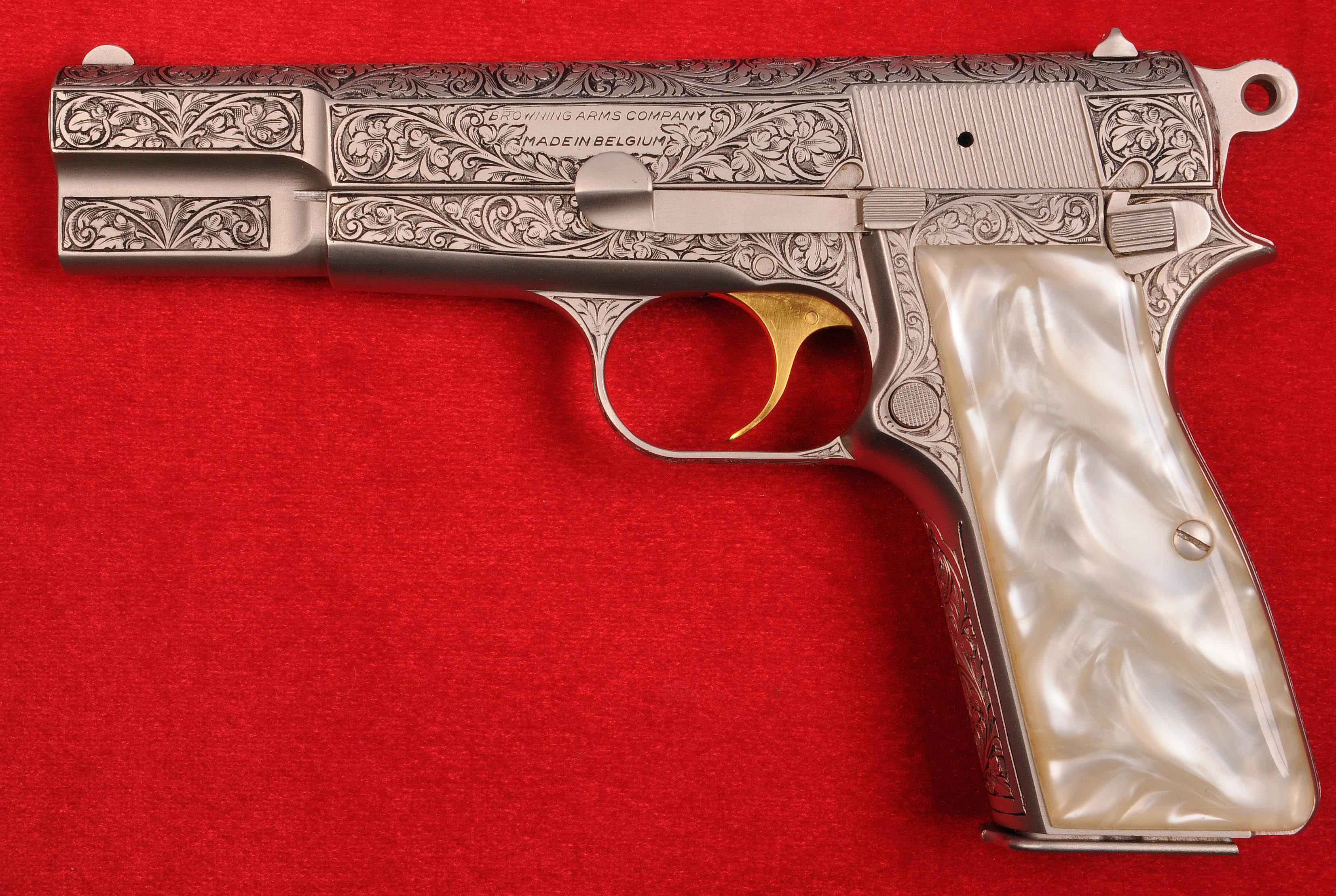 Cased Engraved Browning Renaissance Set of Semi-Auto Pistols - FFL #T213883, 631059, 425482 (RCP1)