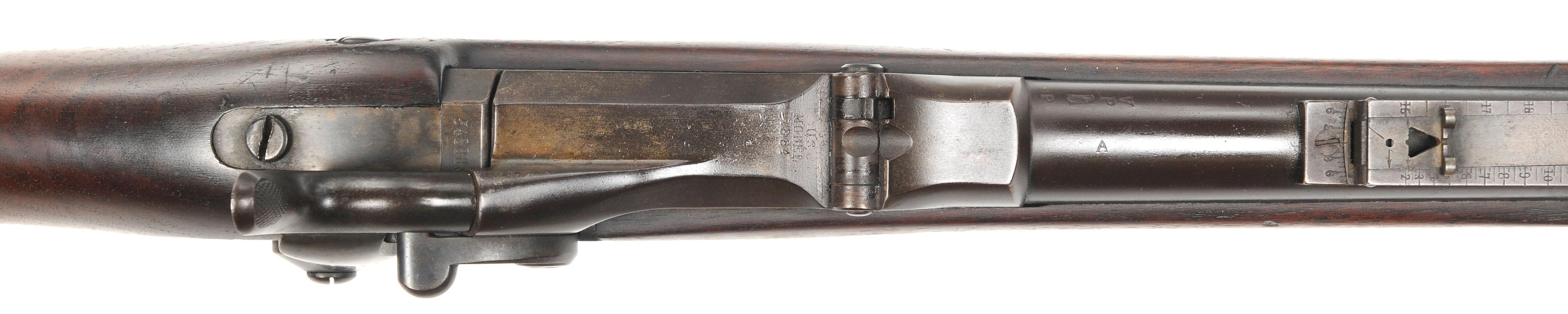 US Springfield Model 1884 / 1888 "Trapdoor" 45-70 Breach Loading Rifle, Antique, SN: 542886 (DJQ 1)