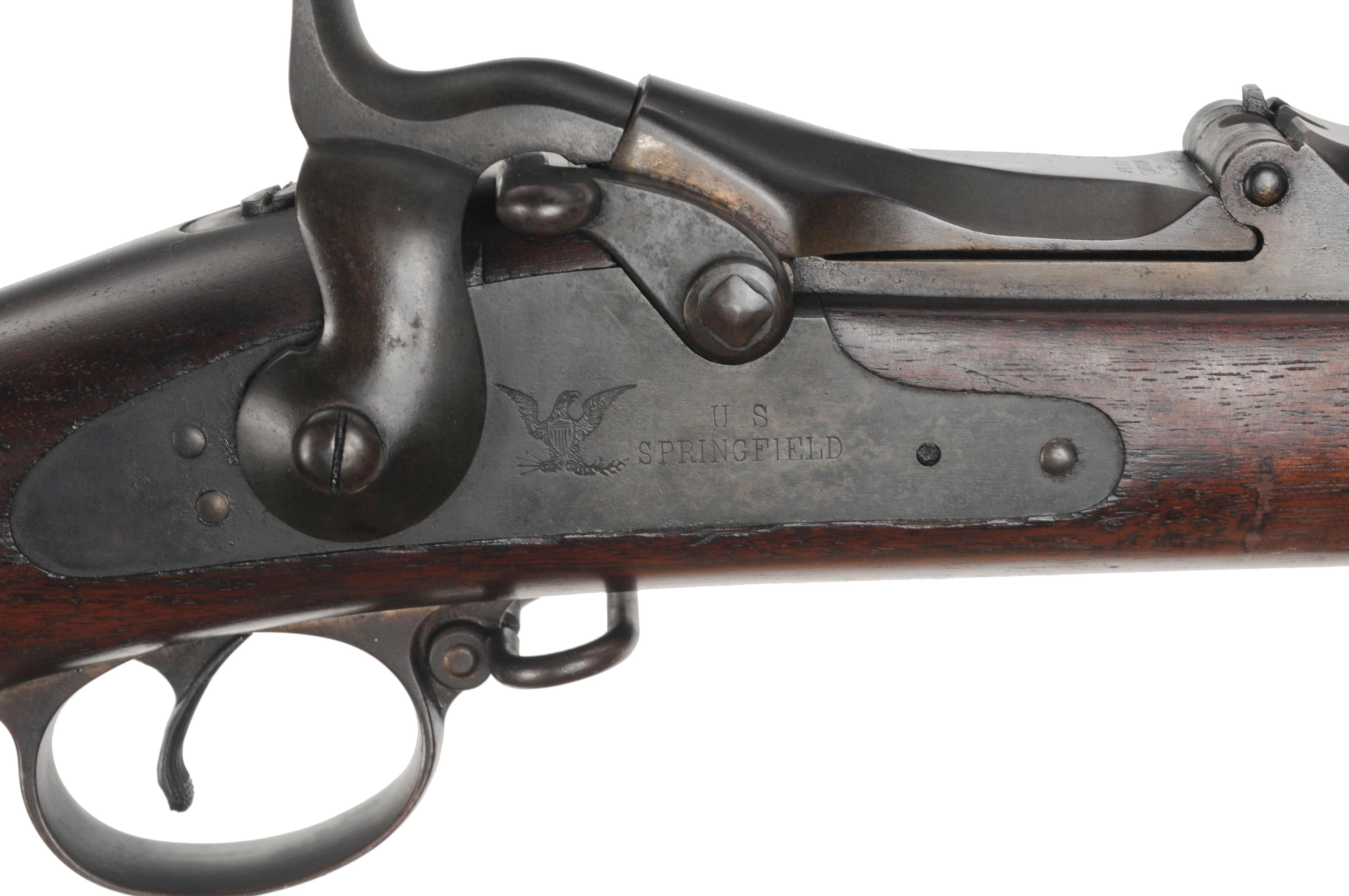 US Springfield Model 1884 / 1888 "Trapdoor" 45-70 Breach Loading Rifle, Antique, SN: 542886 (DJQ 1)