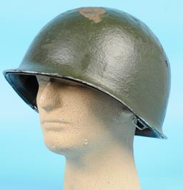 US Army WWII era M1 Helmet and Liner (SJZ)