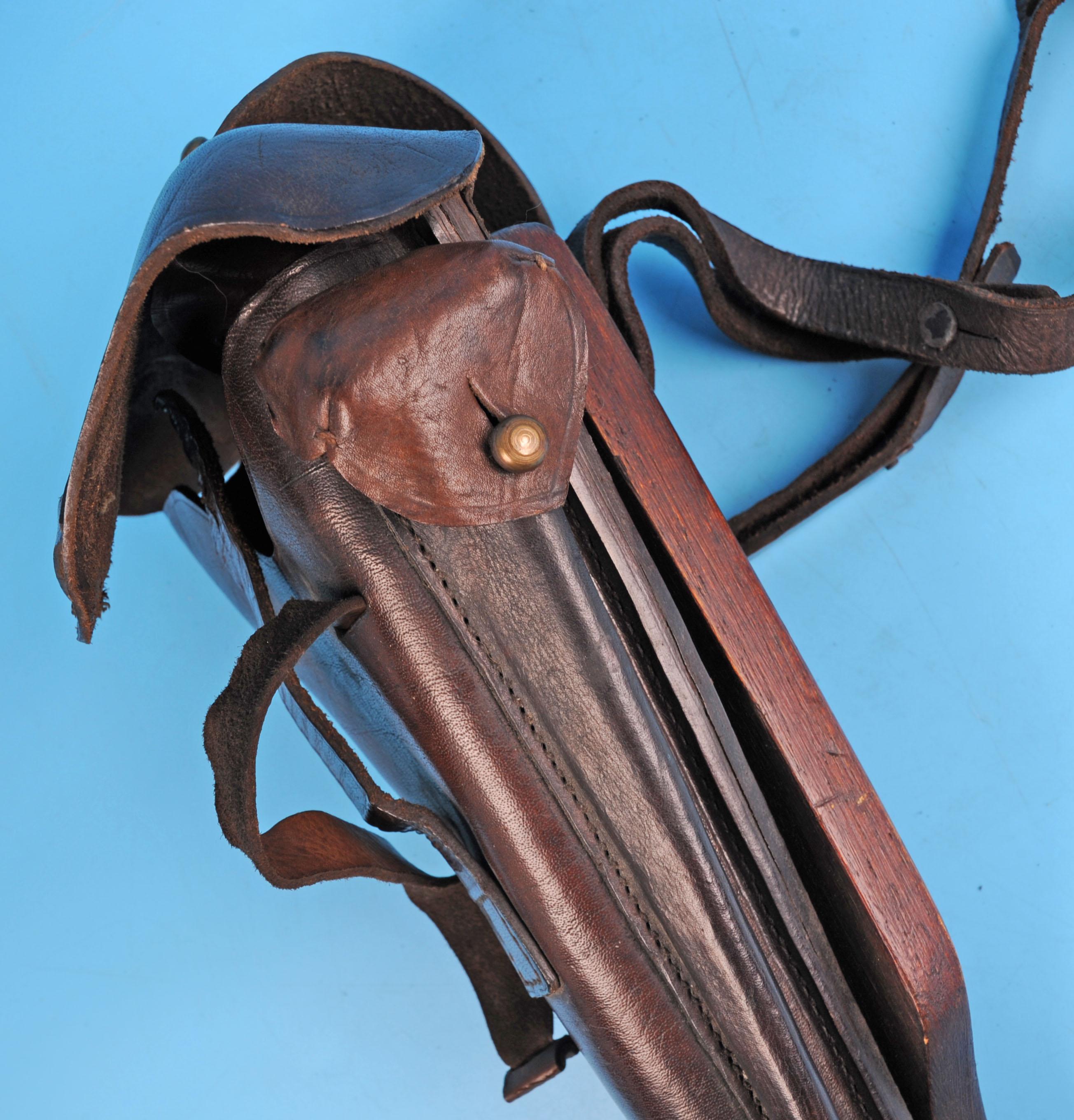 German WWI Era Original P08 Artillery Luger Leather Shoulder Holster (RBX)