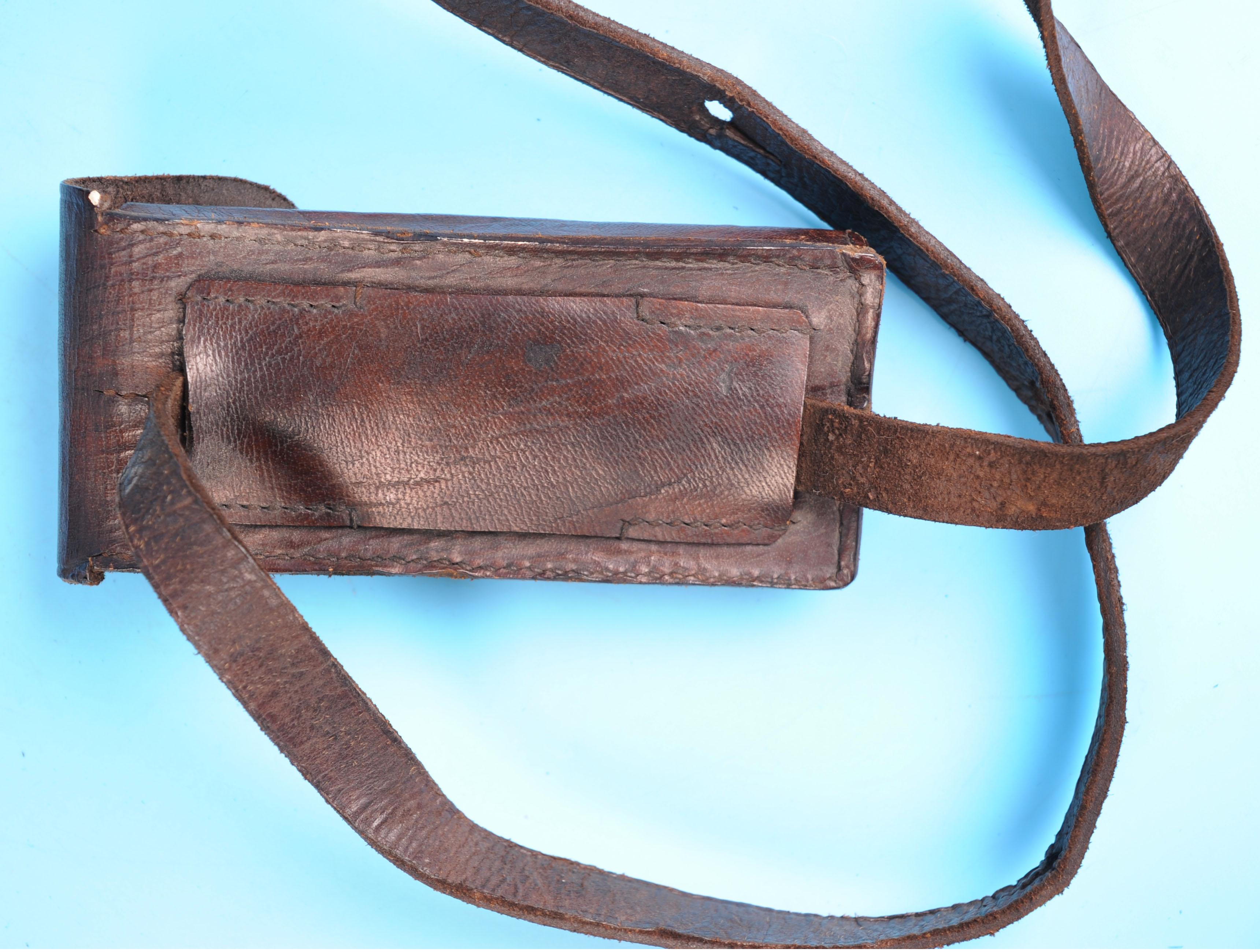 German WWI Era Original P08 Artillery Luger Leather Shoulder Holster (RBX)