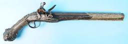 Ornate Antique Ottoman Flintlock Pistol - Antique - no FFL needed  (TMT 1)