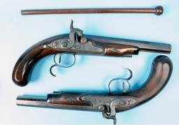 RARE & Exceptional 1800's era Wogdon & Barton Cased Dueling Pistols - Antique (No FFL needed) (TBP1)