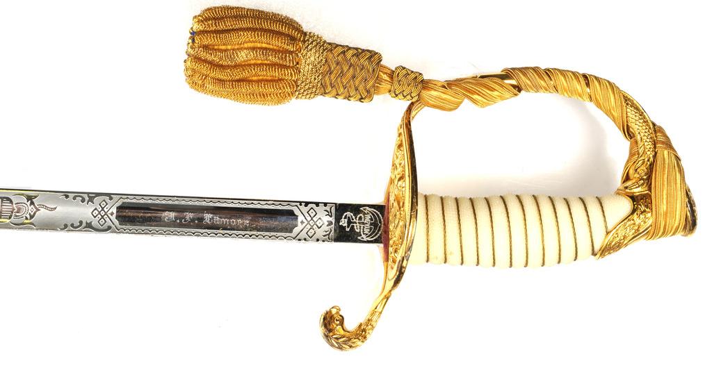 US Navy Officer's Dress Sword of VF-74 Squadron Commanding Officer CMDR J.F. Lamore (LMJ)