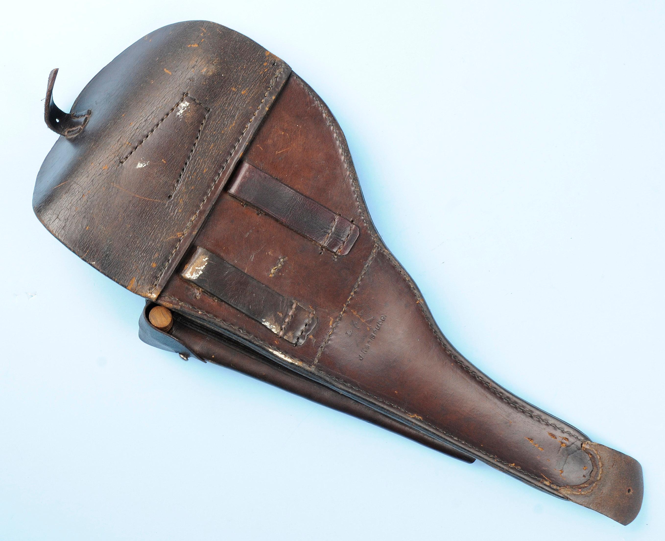 RARE Imperial German Navy LZA-Marked J. Karlsruhe Luger Holster (RBX)