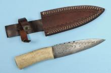 Damascus Blade Sheath Knife (RM)
