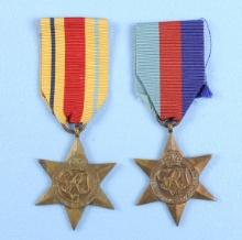 British WWII African Service Star and 1939-1945 Service Star (JMT)