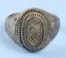 Rare German War Souvenir WWII "Afrika Korps" Ring (JMT)