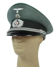 German Army Gebirgsjäger Mountain Troop WWII era Officer Visor Hat (BSD)