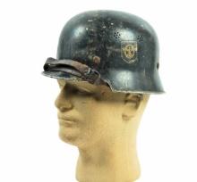 *German Fire-Police WWII era M38 Double-Decal Helmet (JMT)