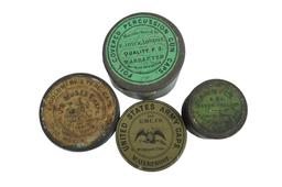 10 nice Antique Percussion Cap Tin Grouping (RM)