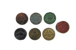 10 nice Antique Percussion Cap Tin Grouping (RM)