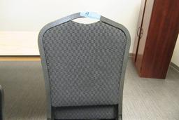 4 PADDED STACKING CHAIRS