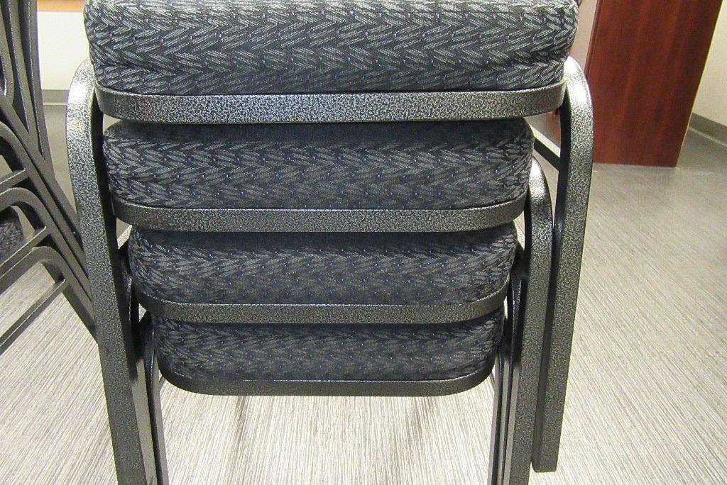 4 PADDED STACKING CHAIRS