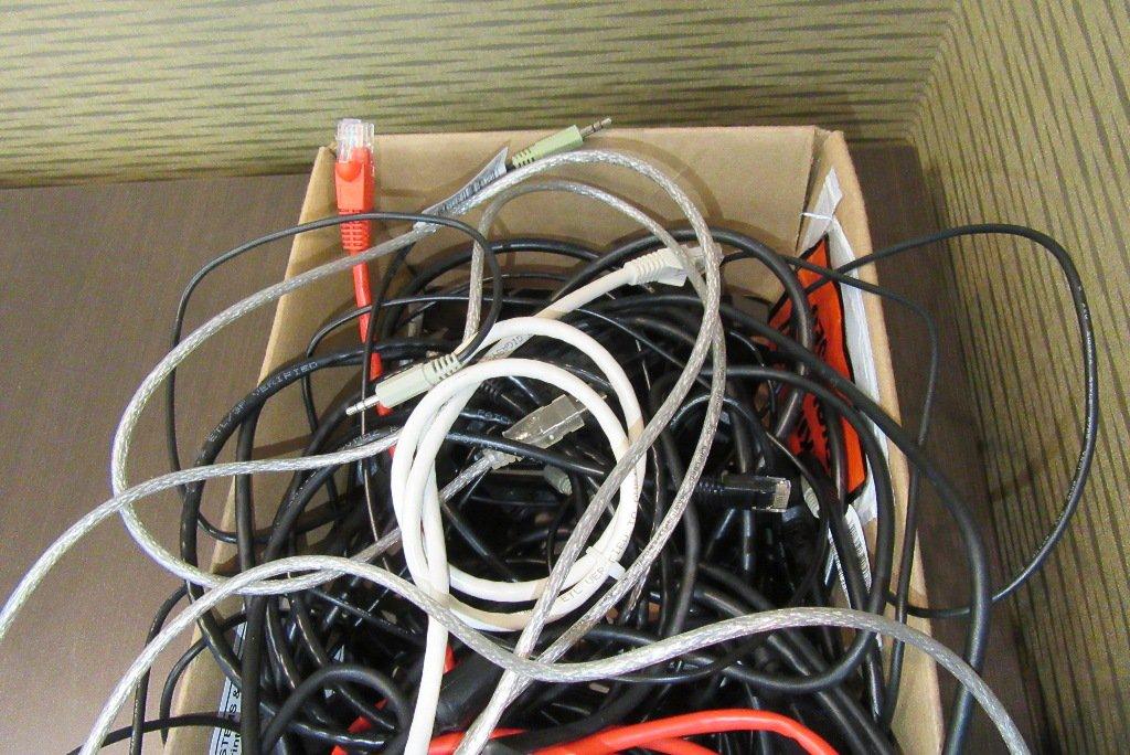 BOX OF COMPUTER ACCESSORIES AND ETC