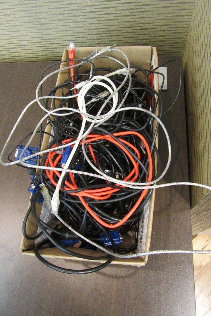 BOX OF COMPUTER ACCESSORIES AND ETC