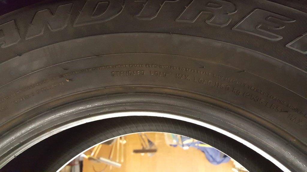 4 DUNLAP GRANDTREK AT20 P265/70R17 TRUCK TIRES (LESS THAN 5K MILES)