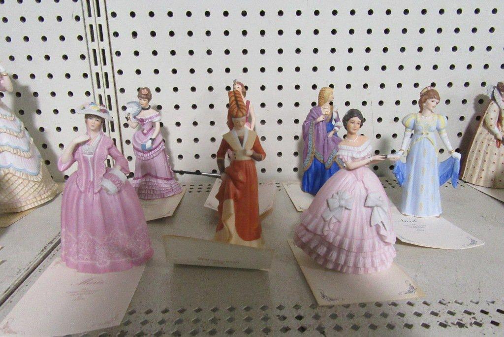 7 LENOX FIGURINES - NICOLE. CAROLYN. JULIET. VANESSA. CATHERINE. CHRISTINE.