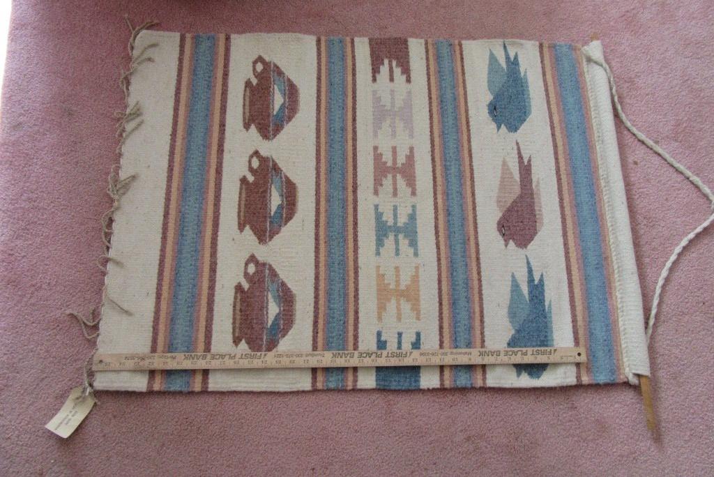 HUNDRED PERCENT WOOL HAND-WOVEN WALL HANGING MADE IN MEXICO
