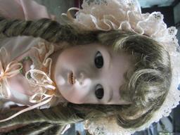 HALBIG BABY DOLL, ANTIQUE, COMPOSITION, HAIRLINE FRACTURE ON RIGHT SIDE OF FACE