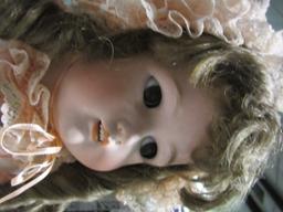 HALBIG BABY DOLL, ANTIQUE, COMPOSITION, HAIRLINE FRACTURE ON RIGHT SIDE OF FACE