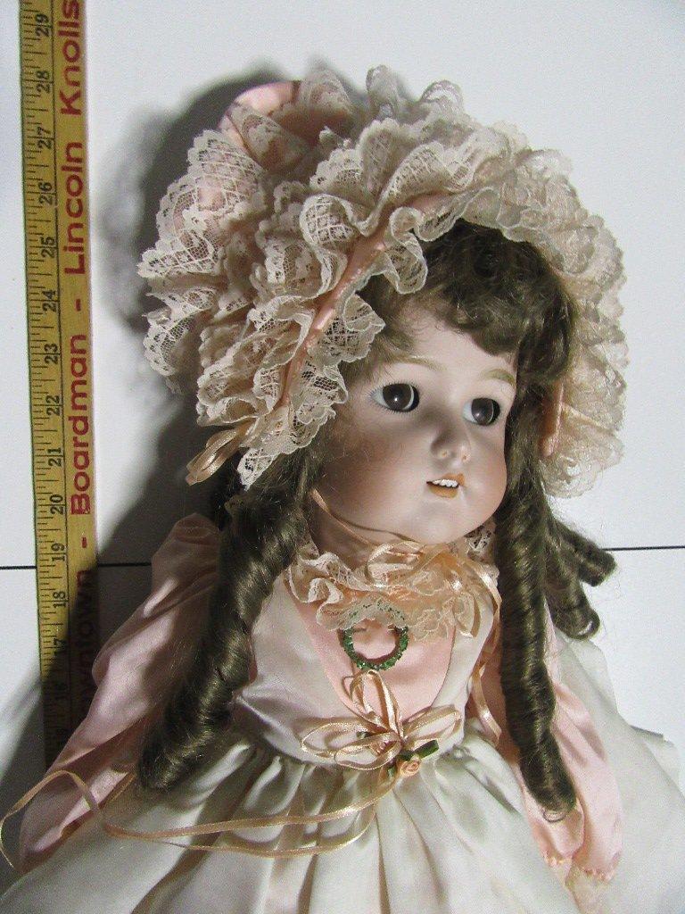 HALBIG BABY DOLL, ANTIQUE, COMPOSITION, HAIRLINE FRACTURE ON RIGHT SIDE OF FACE