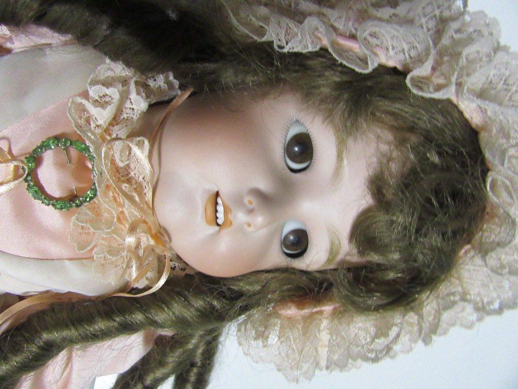 HALBIG BABY DOLL, ANTIQUE, COMPOSITION, HAIRLINE FRACTURE ON RIGHT SIDE OF FACE