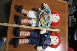 RAGGEDY ANN AND ANDY DOLLS