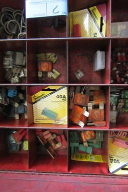 METAL BOX FULL OF FUSES AND ETC