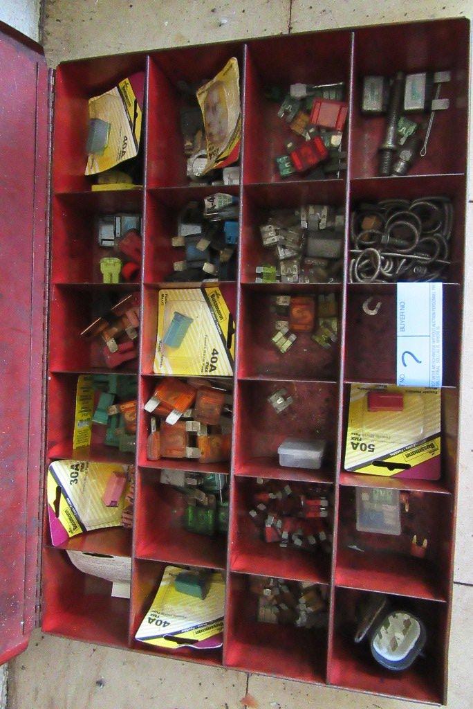 METAL BOX FULL OF FUSES AND ETC