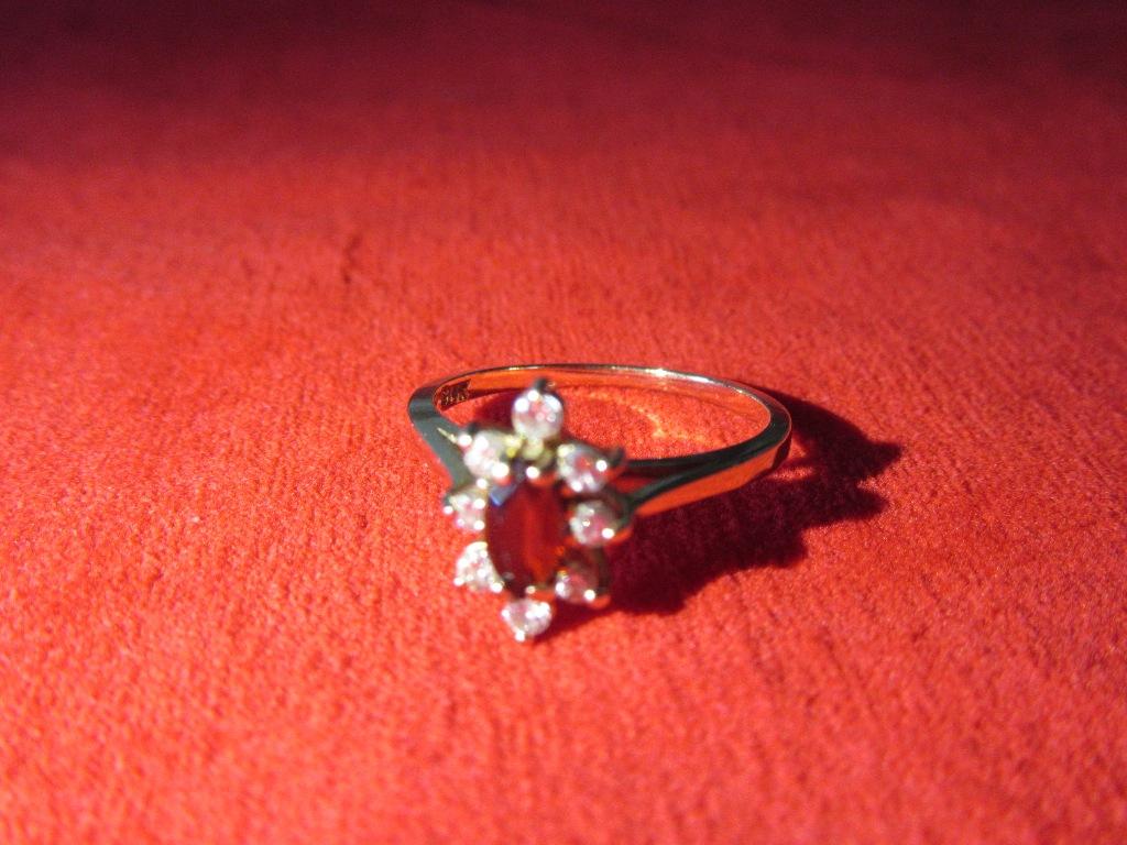 DIAMOND & RUBY 14K RING